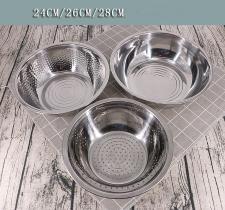 Conjunto de panela, tijela e escorredor inox