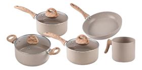 Conjunto de Panelas 05 peças Smart Plus Indução Areia Ref:4774/105 Brinox