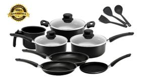 Conjunto De Panelas 10 Peças Antiaderente Preto - ARNIX Conjunto De Panelas 10 Peças Antiaderente Preto - ARNIX