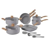 Conjunto De Panelas 10 Peças Esy Gris Com Indução Brinox Conjunto De Panelas 10 Peças Esy Gris Com Indução Brinox