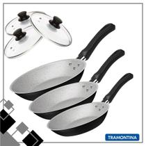 Conjunto De Panelas 3 Pçs Starflon Tampas De Vidro - Tramontina