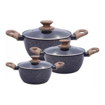 Conjunto de Panelas 3 Peças de Indução Grafite - Mundiart