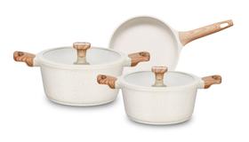 Conjunto de Panelas 3 Peças Titanium Natural Bege - MTA