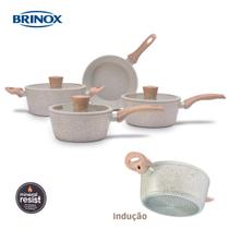 Conjunto De Panelas 4 Peças Brinox Cerâmica Fundo Indução