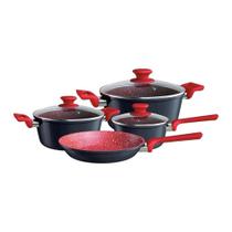 Conjunto de Panelas 4 Peças Colorstone Titânio Euro Home