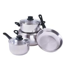 Conjunto de Panelas 4 Pecas Inox fundo triplo indução - MOR