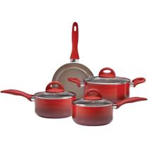 Conjunto de Panelas 4 Peças Vermelha Ceramic Life Smart Plus Brinox Conjunto de Panelas 4 Peças Vermelha Ceramic Life Smart Plus Brinox