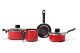 Conjunto De Panelas 4pc Garlic Vermelho Brinox