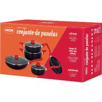 Conjunto de panelas 5 peças aroma revestimento antiaderente - MOR