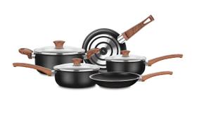 Conjunto de Panelas 5 Peças Black Cerâmico com Tampa MTA