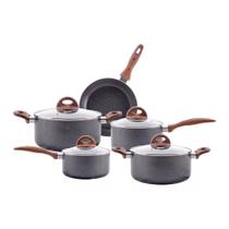 Conjunto de Panelas 5 Peças Brinox Ceramic Life Smart Plus Granito