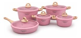 Conjunto De Panelas 5 Peças Cabos Madeirados 5 Tampas Frigigold Para Cozinha Antiaderente Sem Óleo Conjunto De Panelas 5 Peças Cabos Madeirados 5 Tampas Frigigold Para Cozinha Antiaderente Sem Óleo