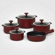 Conjunto de Panelas 5 Peças Cerâmica Slim Marsala Ceraflame Conjunto de Panelas 5 Peças Cerâmica Slim Marsala Ceraflame