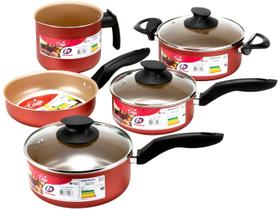 Conjunto de Panelas 5 Peças Cereja Conjunto de Panelas 5 Peças Cereja