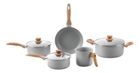 Conjunto De Panelas 5 Peças Gris Ceramic Life Easy