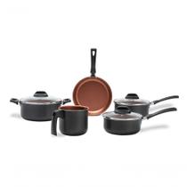 Conjunto De Panelas 5 Peças Pro-flon Antiaderente Cinza Range Linha Topázio Brinox Cinza Conjunto De Panelas 5 Peças Pro-flon Antiaderente Cinza Range Linha Topázio Brinox Cinza