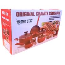 Conjunto De Panelas 5 Peças Vermelho Indução Cerâmica