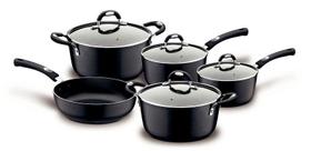 Conjunto De Panelas 5pc Antiaderente Mônaco Preto Tramontina