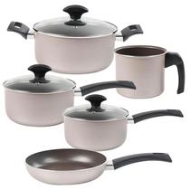 Conjunto De Panelas 5pcs Essence Champanhe Brinox 7250/100