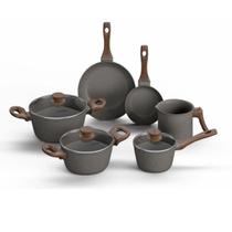 Conjunto de Panelas 6 Peças Style Cook Grafito Mimo Style Cerâmica Indução