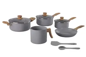 Conjunto de Panelas 7 Peças Easy Gris Com Indução Brinox