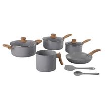 Conjunto de Panelas 7 Peças Easy Gris Com Indução Brinox