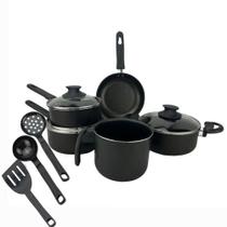 Conjunto De Panelas 8 Pçs Teflon Tampas De Vidro smart