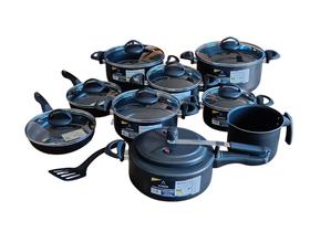 Conjunto de panelas 8 peças + pressão 3,5 + espátula Conjunto de panelas 8 peças + pressão 3,5 + espátula