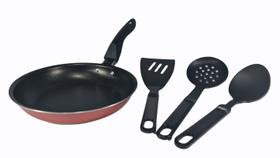 Conjunto De Panelas 8 Peças Teflon Tampas De Vidro Conjunto De Panelas 8 Peças Teflon Tampas De Vidro