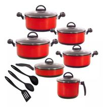 Conjunto de panelas 9 peças cerâmica indução cooktop gas
