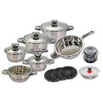 Conjunto de Panelas Aço Inox Cirúrgico Desing Alemão