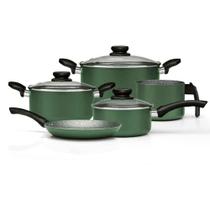 Conjunto de Panelas Alumínio 5 Peças Verde Maximum Stone Plus Panelux Antiaderente Conjunto de Panelas Alumínio 5 Peças Verde Maximum Stone Plus Panelux Antiaderente