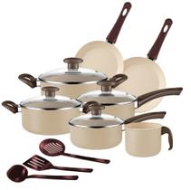 Conjunto de Panelas Antiaderente Belga 10 Peças Bege