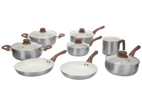 Conjunto de Panelas Antiaderente Cerâmica de Indução New York 8 Peças Conjunto de Panelas Antiaderente Cerâmica de Indução New York 8 Peças