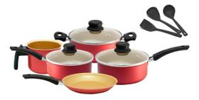 Conjunto De Panelas Antiaderente Cereja Arnix 8 Peças