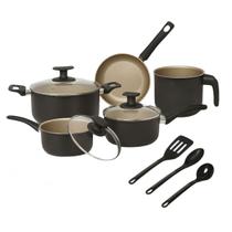 Conjunto de Panelas Antiaderente com Frigideira e Utensílios 8 Peças Conjunto de Panelas Antiaderente com Frigideira e Utensílios 8 Peças