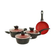 Conjunto de Panelas Antiaderente com Tampa de Vidro 04 peças