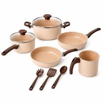 Conjunto de Panelas Antiaderente Jogo 8 Pçs Cozinha Completo