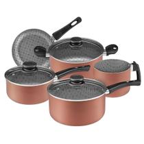 Conjunto De Panelas Antiaderente Panelux Maximum 5 Peças Cobre