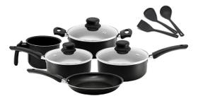 Conjunto De Panelas Antiaderente Preto Arnix 8 Peças Conjunto De Panelas Antiaderente Preto Arnix 8 Peças