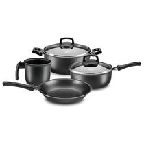 Conjunto De Panelas Antiaderente Safira 4 Peças Grafite Mta