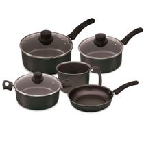 Conjunto de Panelas Antiaderente Santiago Black 5 PÇ Eirilar