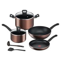 Conjunto de Panelas Antiaderente Tefal 4 Peças Day By Day Bronze - Rochedo Conjunto de Panelas Antiaderente Tefal 4 Peças Day By Day Bronze - Rochedo
