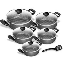 Conjunto De Panelas Antiaderente Titanium Spesso Caçarola 5 Peças Patolux Conjunto De Panelas Antiaderente Titanium Spesso Caçarola 5 Peças Patolux