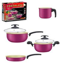 Conjunto De Panelas Artistic Cereja Com Tampa De Vidro 4 Pec Conjunto De Panelas Artistic Cereja Com Tampa De Vidro 4 Pec