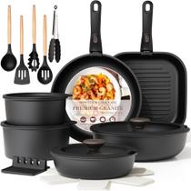 Conjunto de Panelas Astercook 23 Peças Antiaderente com Cabo Removível Conjunto de Panelas Astercook 23 Peças Antiaderente com Cabo Removível