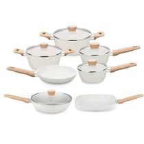 Conjunto de Panelas Carmela Vanilla 7 Peças Creme MTA