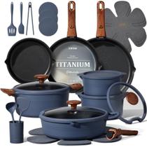 Conjunto de Panelas CAROTE 30 peças Antiaderente de Titânio com Alças Destacáveis Conjunto de Panelas CAROTE 30 peças Antiaderente de Titânio com Alças Destacáveis