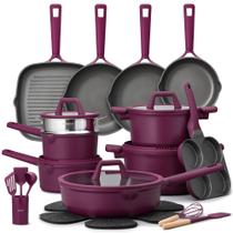 Conjunto de Panelas CAROTE 31 peças Antiaderente Roxo para Indução Conjunto de Panelas CAROTE 31 peças Antiaderente Roxo para Indução
