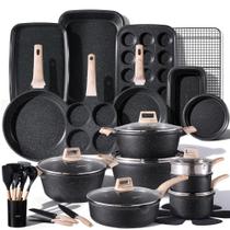 Conjunto de Panelas CAROTE 44 peças Antiaderente Indução e Utensílios para Forno Conjunto de Panelas CAROTE 44 peças Antiaderente Indução e Utensílios para Forno
